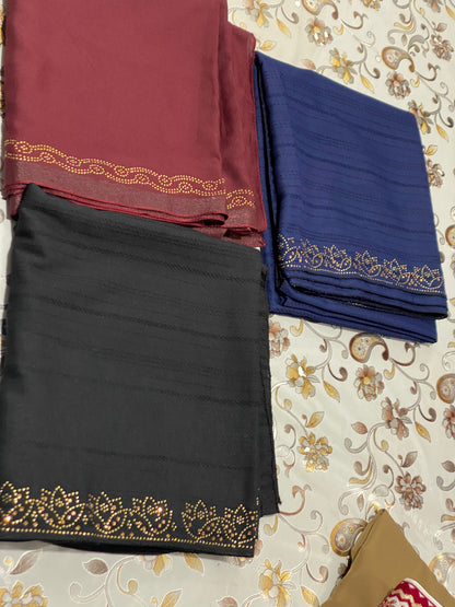 Womens summer stone work shawl | embellished shawl | high quality