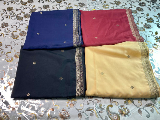 Womens summer shawl | elegant embroidered shawl with geometric border | simple shawl